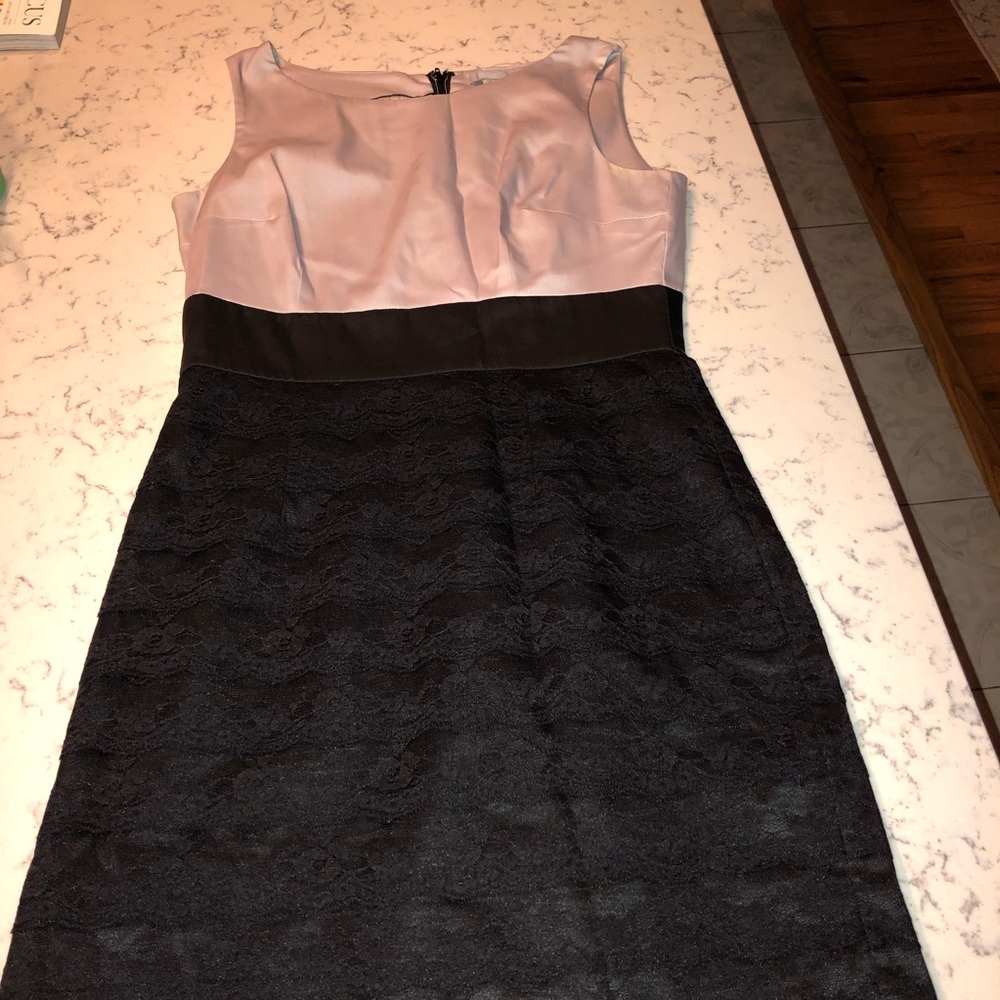Lace bottom cocktail dress